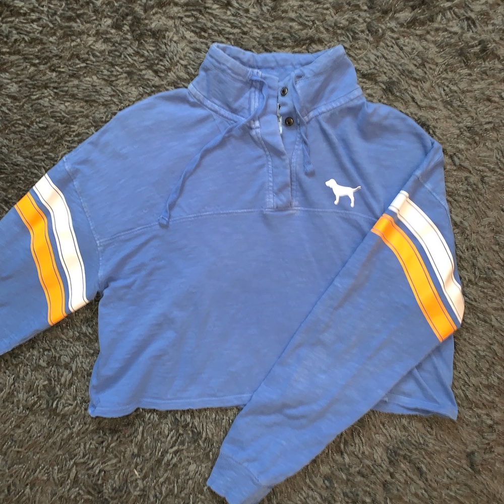 Long sleeve Pink cropped hoodie
